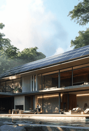 a house with solar panels