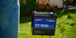 portable WattCycle 12V 100Ah Mini BluetoothLiFePO4 battery