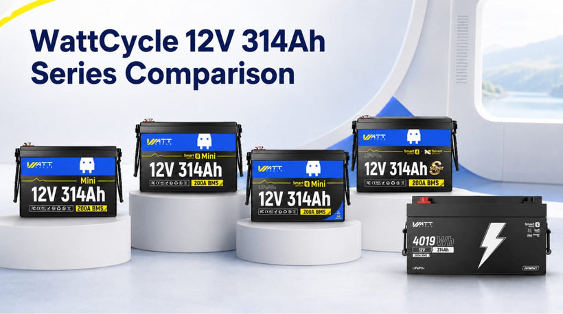 WattCycle 12V 314Ah LiFePO4 battery series comparison and buying guide