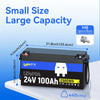 Battery size and weight of WattCycle 24V 100Ah LiFePO4 battery