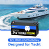 WattCycle 24V 100Ah deep cycle LiFePO4 battery design for yacht