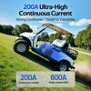 200A BMS performance of WattCycle 48V 100Ah Lithium Golf Cart Battery with Bluetooth