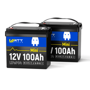 2 pcs WattCycle 12V 100Ah Mini deep cycle batteries