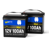2 pcs WattCycle 12V 100Ah Mini deep cycle batteries