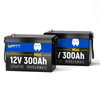 2 pcs WattCycle 12V 280Ah Mini Deep Cycle LiFePO4 Batteries