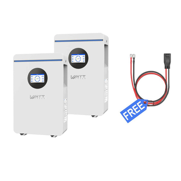 【🌸 Mother’s Day Sale】WattCycle 48V 100Ah Wall-mounted Solar Battery with Active Balance & Bluetooth