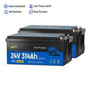 WattCycle 24V 314Ah Dual Purpose Truck Battery with Bluetooth & Self-heating