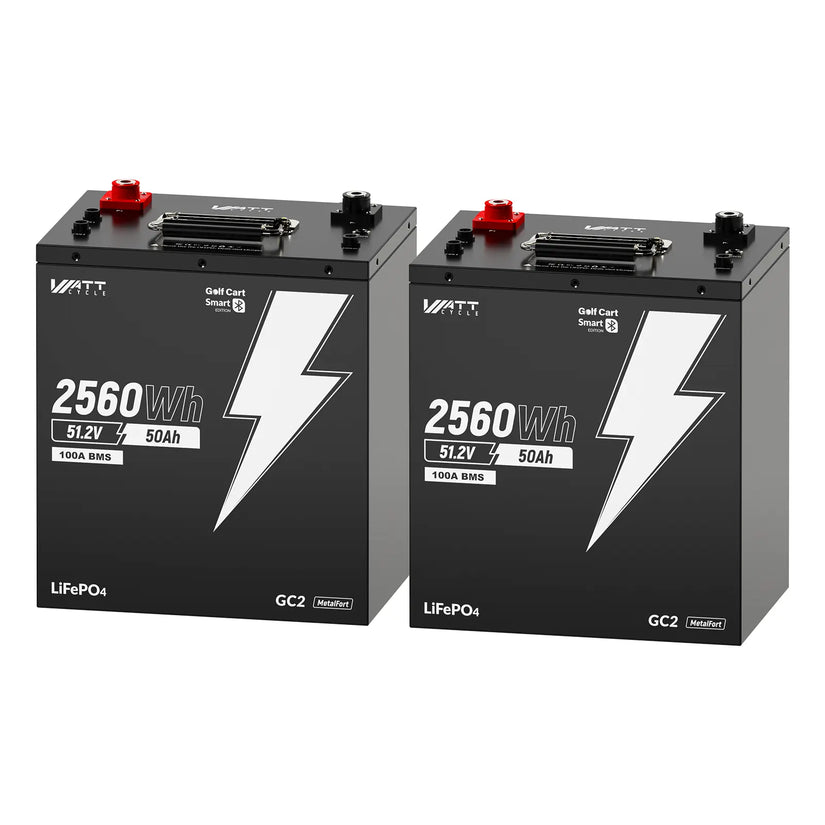 ⚡Pre-sale⚡WattCycle 48V 50Ah GC2 LiFePO4 Battery with Bluetooth & Free Monitor
