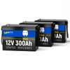 3 pcs WattCycle 12V 280Ah Mini Deep Cycle LiFePO4 Batteries