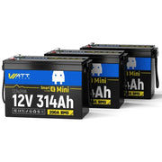 3 pcs of WattCycle 12V 314Ah Mini LiFePO4 Battery with Bluetooth