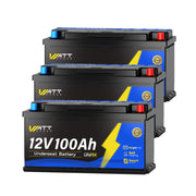 WattCycle 12V 100Ah Camper Underseat LiFePO4 Battery with Self-heating
