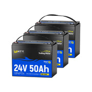 3pcs WattCycle 24V 50Ah Deep Cycle Marine Battery for Trolling Motor