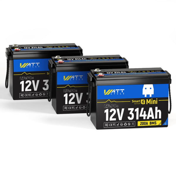 WattCycle 12V 314Ah Mini batterie auto-chauffante avec Bluetooth