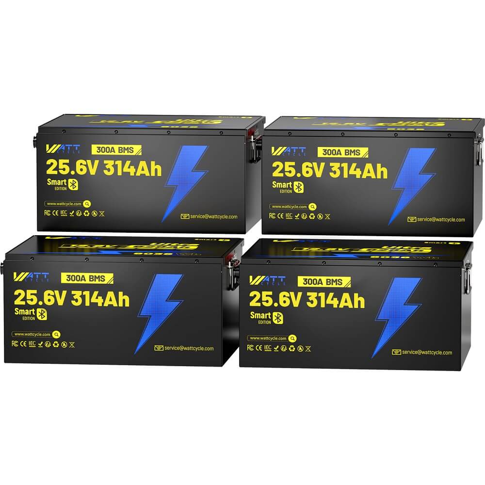 WattCycle 24V 314Ah LiFePO4 Battery, Ultra Capacity with Bluetooth