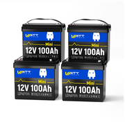 4 pcs WattCycle 12V 100Ah Mini deep cycle batteries