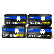 4 pcs WattCycle 24V 100Ah LiFePO4 Batteries