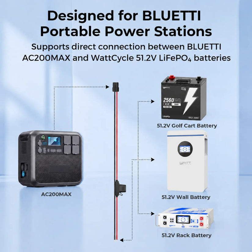 ⚡Prevendita⚡Cavo di espansione WattCycle 48V per stazione di alimentazione BLUETTI AC200MAX