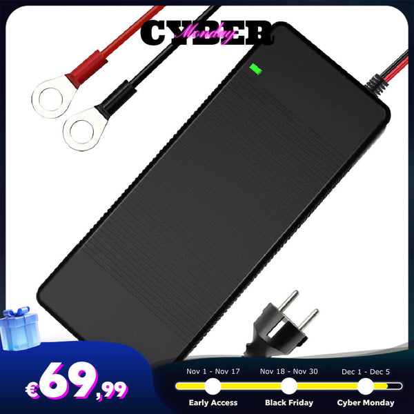 【🛒 Cyber Monday】WattCycle 14.6V 20A AC-DC LiFePO4 Battery Charger with Plastic Shell