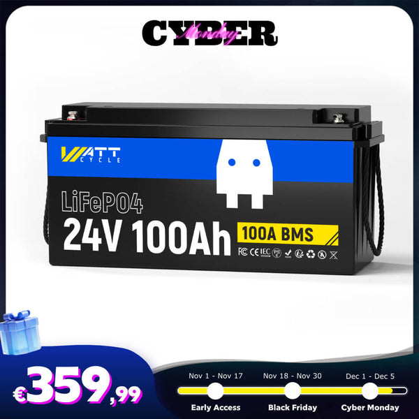 【🛒 Kibernetski ponedeljek】WattCycle 24V 100Ah LiFePO4 baterija