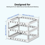 Gabinete de almacenamiento de baterías de litio WattCycle para baterías montadas en bastidor