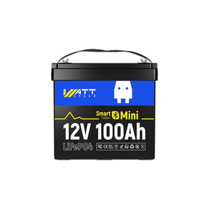 WattCycle 12V 100Ah Mini LiFePO4 Battery with Bluetooth | ECE R10 Certified