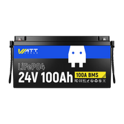 【⚡ Išankstinis užsakymas】WattCycle 24V 100Ah LiFePO4 akumuliatorius