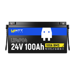 WattCycle 24V 100Ah LiFePO4 Battery