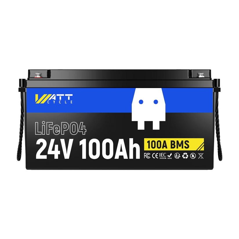 【⚡ Išankstinis užsakymas】WattCycle 24V 100Ah LiFePO4 akumuliatorius