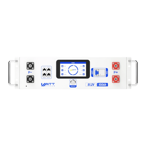 WattCycle 48V 100Ah 3U Server Rack Battery with Bluetooth & Active Balance