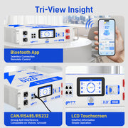 Triple Communication Ports of WattCycle 48V 100Ah 3U Server Rack LiFePO4 Battery with Bluetooth