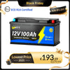 WattCycle 12V 100Ah Camper Leisure Battery with Bluetooth DIN H8 - WattCycle Black Friday Battery Sale