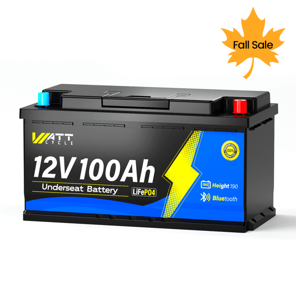 【🍁 Fall Sale, Final €199,49】WattCycle 12V 100Ah Camper Leisure Battery with Bluetooth | DIN H8