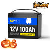 WattCycle 12V 100Ah Deep Cycle LiFePO4 Battery - Spooky Halloween Sale