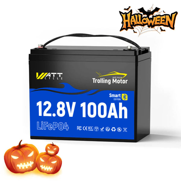 【👻 Noč čarovnic】Baterija za izvlečni motor WattCycle 12V 100Ah z globokim ciklom in Bluetoothom
