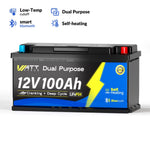 WattCycle 12V 100Ah Dual Purpose Marine Battery, cranking battery
