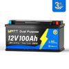 【👑 3. výročí】Dvouúčelová lodní baterie WattCycle 12V 100Ah s Bluetooth a samoohříváním