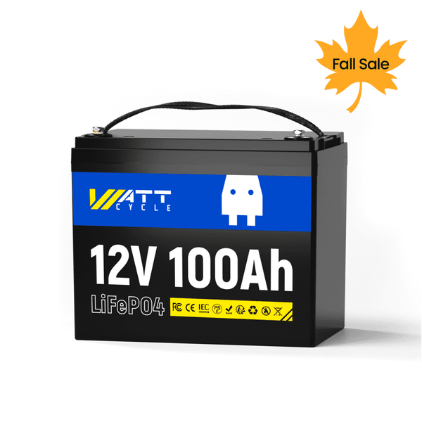 【🍁 Fall Sale, Final €178,59】WattCycle 12V 100Ah Deep Cycle LiFePO4 Battery