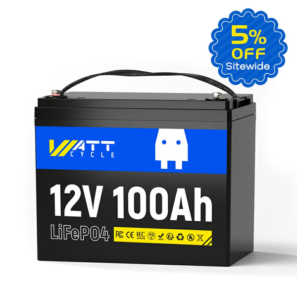 WattCycle 12V 100Ah LFP battery - Earth Day Sale 5% OFF