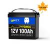 【🍁 Wyprzedaż jesienna, cena ostateczna 220,79 €】WattCycle 12 V 100 Ah Mini akumulator LiFePO4 z Bluetooth