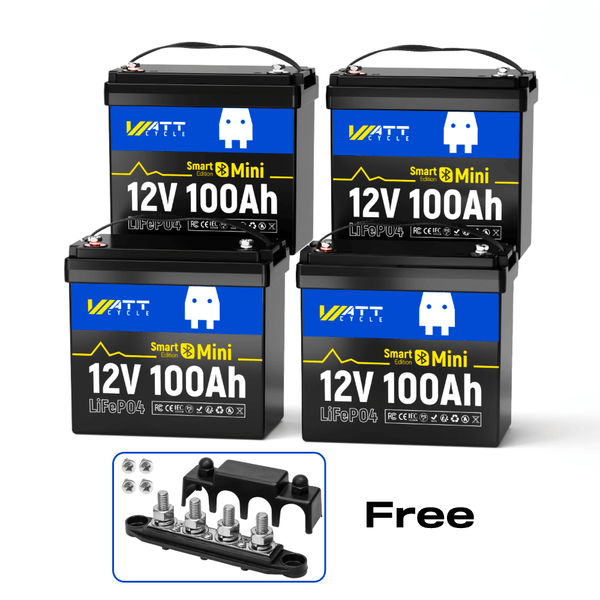 WattCycle 12V 100Ah Mini Bluetooth LiFePO4 battery with a free busbar.png__PID:b186478c-c57a-4f39-b2d3-adb12be82ce3