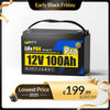 WattCycle 12V 100Ah Pro LiFePO4 Battery - Early Black Friday