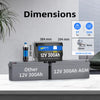 WattCycle 12V 280Ah Mini deep cycle LiFePO4 battery size and weight