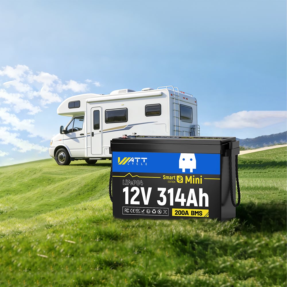 WattCycle 12V 314Ah Mini LiFePO4 Battery with Bluetooth | ECE R10 Certified