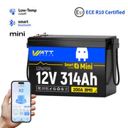 WattCycle 12V 314Ah Mini LiFePO4 Battery with Bluetooth