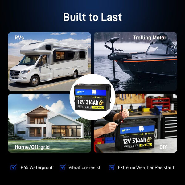 【⚡ Pre-sale】WattCycle 12V 314Ah Mini Super LiFePO4 Battery with Bluetooth & Active Balance