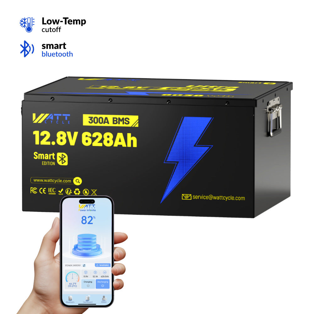 WattCycle 12V 628Ah Lithium Battery, Ultra Capacity with Bluetooth WattCycle-Europe WattCycle 12V 628Ah Lithium Battery, Ultra Capacity with Bluetooth WattCycle-Europe