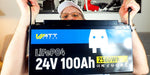 WattCycle 24V 100Ah LiFePO4 battery by influencer