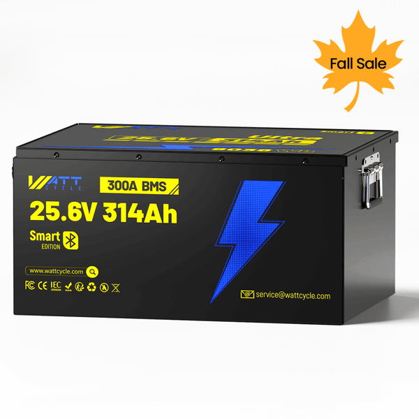 【🍁 Wyprzedaż jesienna, cena ostateczna 1287,79 €】Akumulator WattCycle 24 V 314 Ah Ultra LiFePO4 z Bluetooth