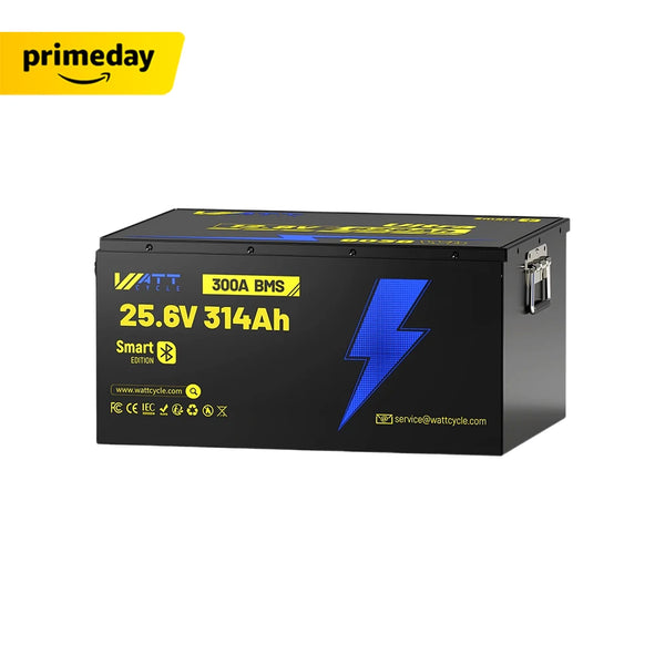 WattCycle 24V 314Ah Ultra LiFePO4 Battery with Bluetooth - Prime Big Deal Days