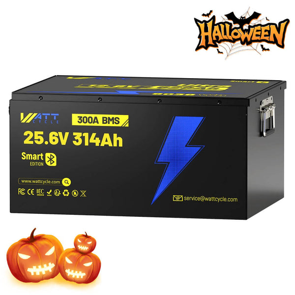 【👻 Halloween Treats】WattCycle 24V 314Ah Ultra LiFePO4 Battery with Bluetooth